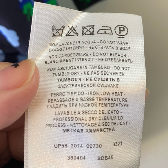 Stella McCartney Silk Shirt Dress Floral Blue Green Midi IT 38 US 2 / 4 - Picture 9 of 9